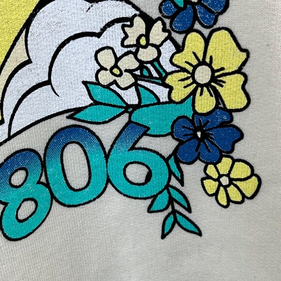 Nashville Pullover Hoodie Medium Ivory Long Sleeve Cotton Blend Graphic 1806 Des - Picture 5 of 6